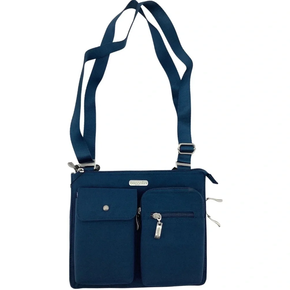 baggallini everything travel crossbody bag Original Everyday 10.5x7.5 Bags for Women RFID Protected Lightweight Nylon Zippered Purse : Clothing, Shoes & Jewelry cable straps Baggallini Everything Crossbody Bag, Pacific
